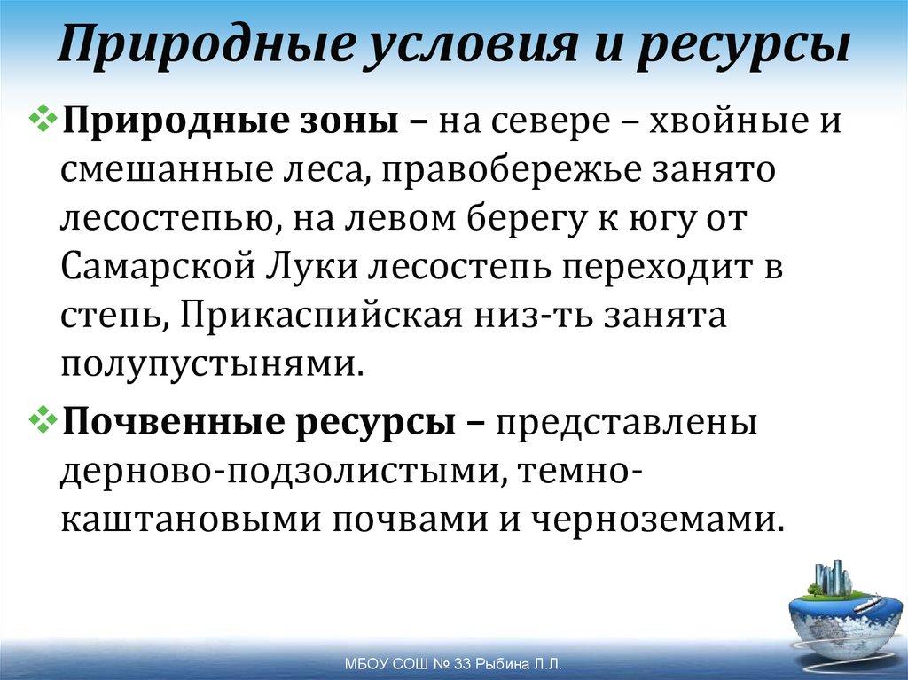 Природные условия и ресурсы