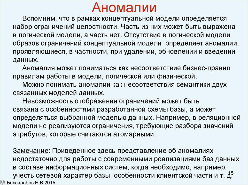 Аномалии