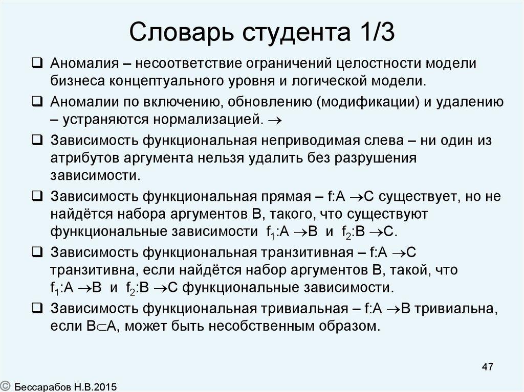 Словарь студента 1/3