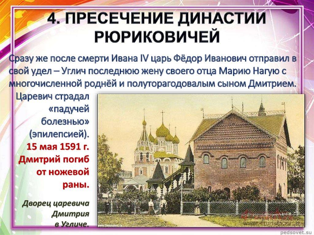 4. ПРЕСЕЧЕНИЕ ДИНАСТИИ РЮРИКОВИЧЕЙ