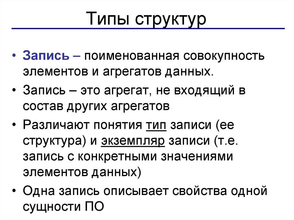 Типы структур
