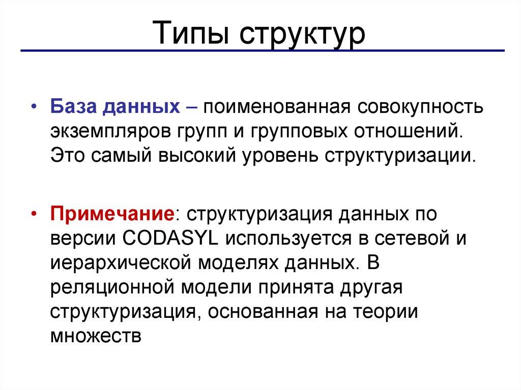 Типы структур