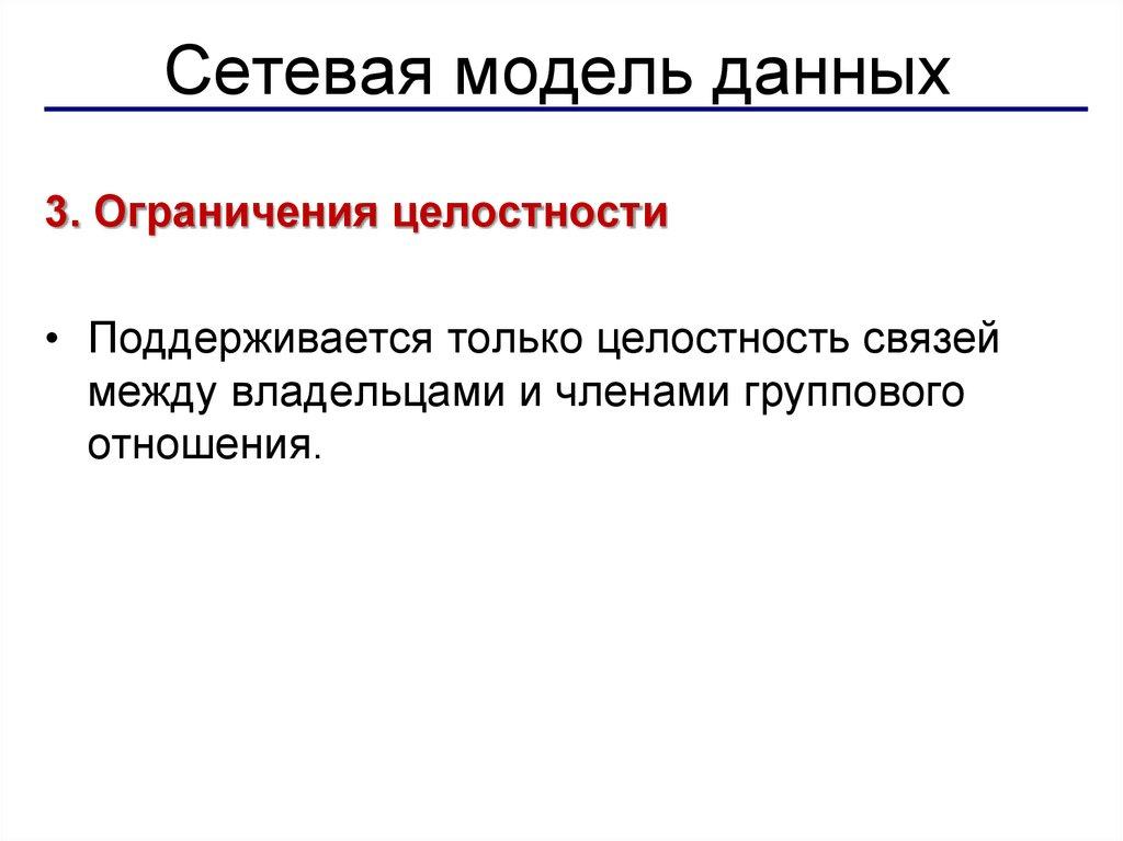 Сетевая модель данных