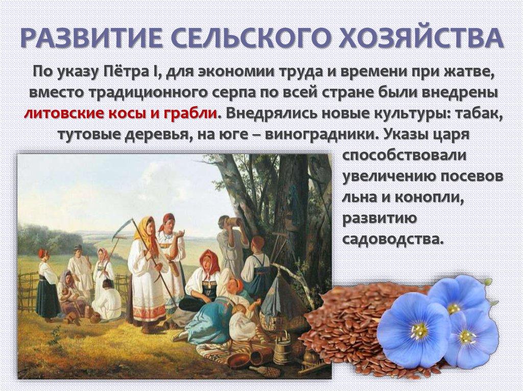 РАЗВИТИЕ СЕЛЬСКОГО ХОЗЯЙСТВА