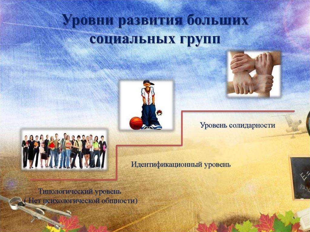 Уровни развития больших социальных групп