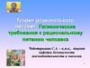Теория рационального питания. Гигиенические требования к рациональному питанию человека