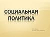 «Социальная политика» как элемент механизма государственного регулирования