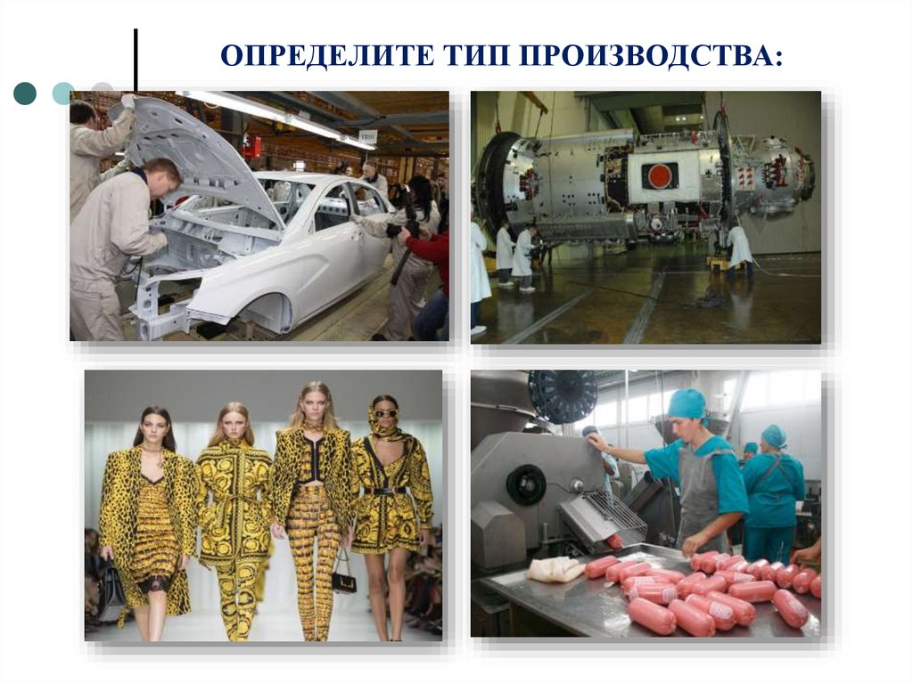 ОПРЕДЕЛИТЕ ТИП ПРОИЗВОДСТВА: