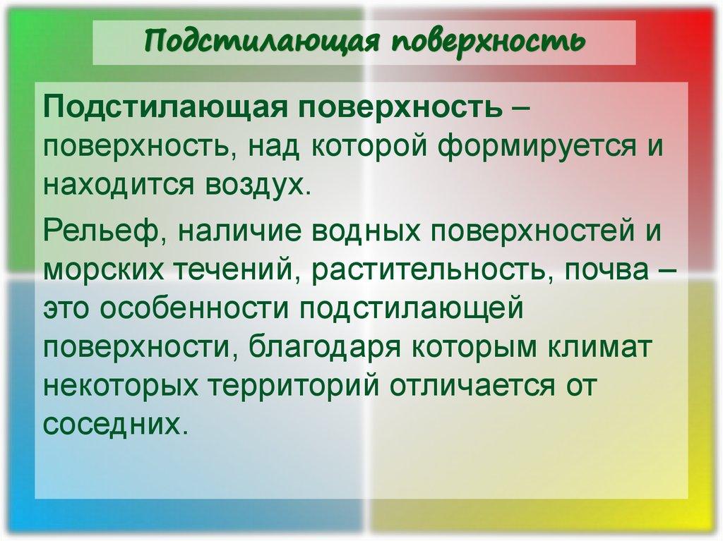 Подстилающая поверхность