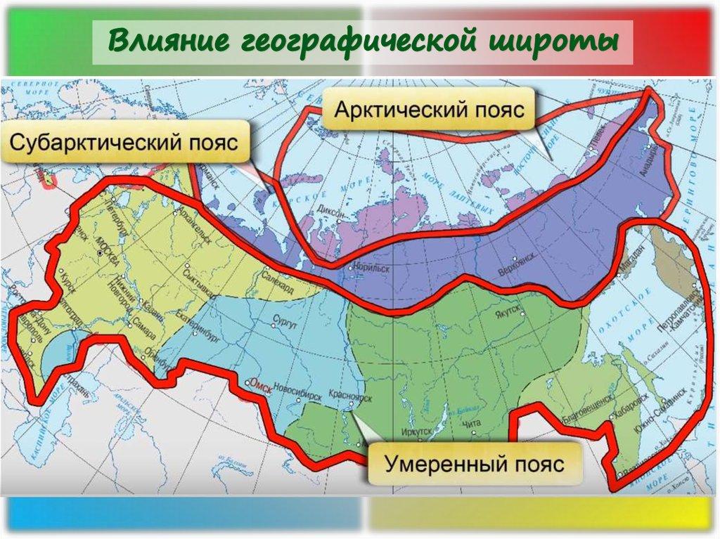 Влияние географической широты