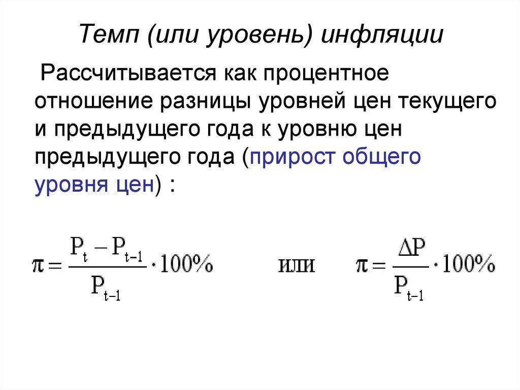 Темп (или уровень) инфляции