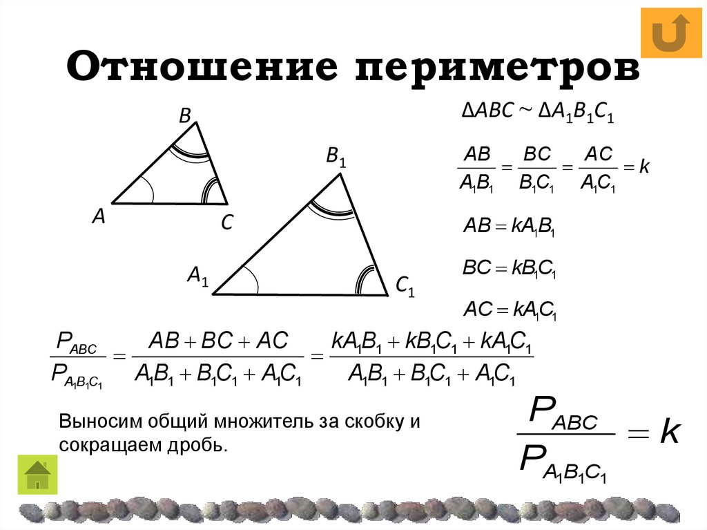 Отношение периметров