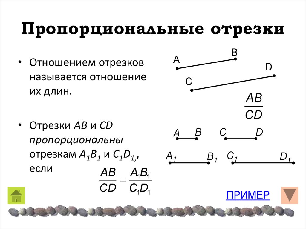 Пропорциональные отрезки