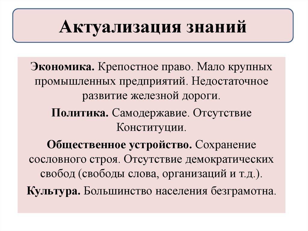 Актуализация знаний