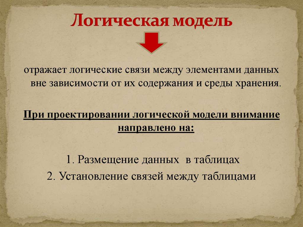 Логическая модель