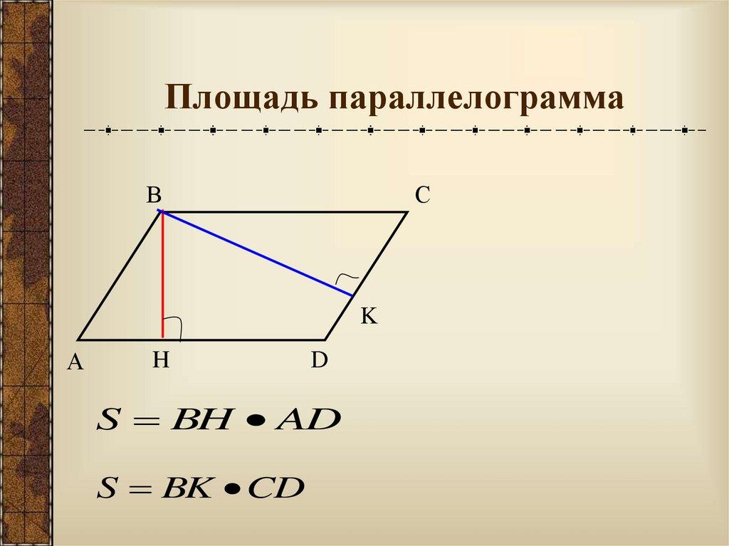 Площадь параллелограмма