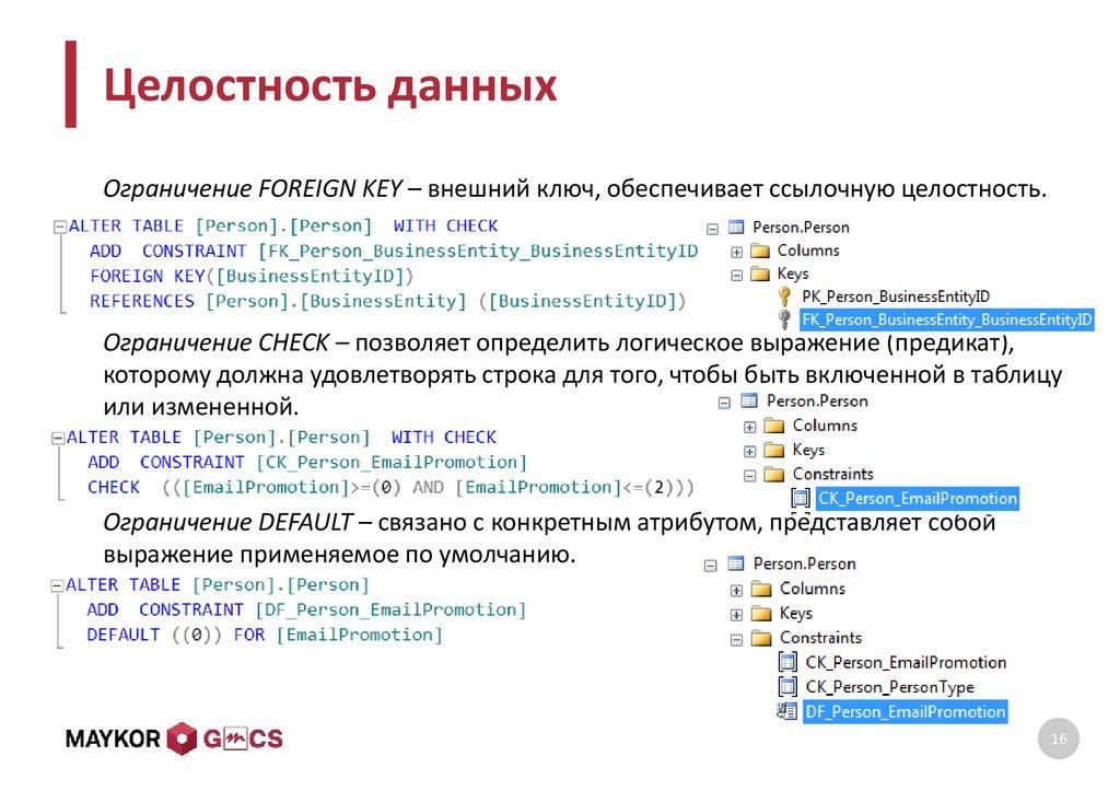 Целостность данных