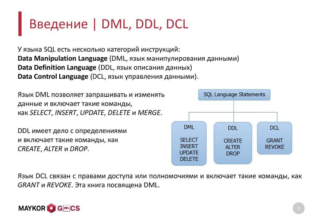 Введение | DML, DDL, DCL