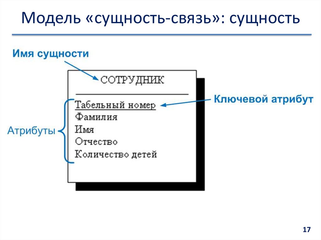 Модель «сущность-связь»: сущность