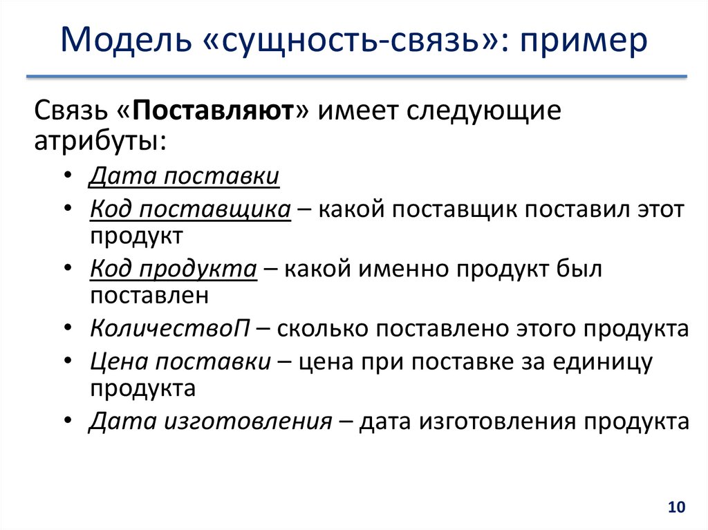 Модель «сущность-связь»: пример