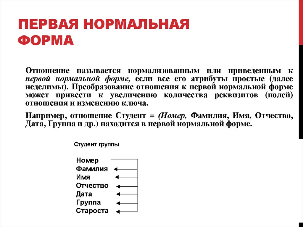 Первая нормальная форма