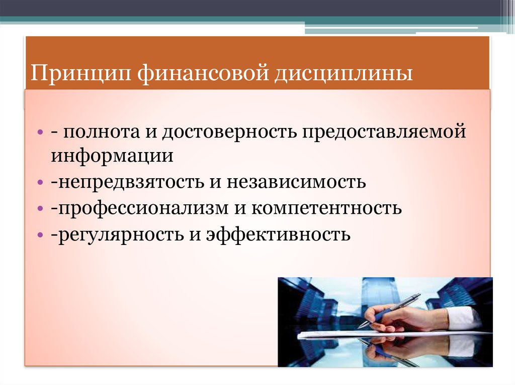 Принцип финансовой дисциплины