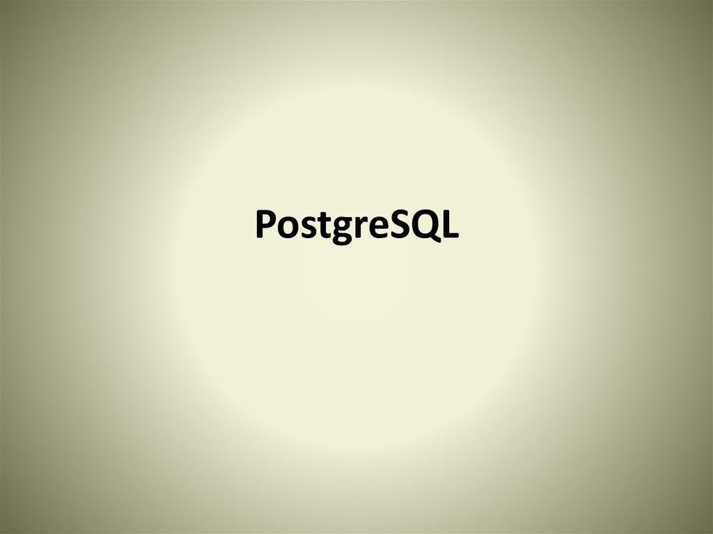 PostgreSQL