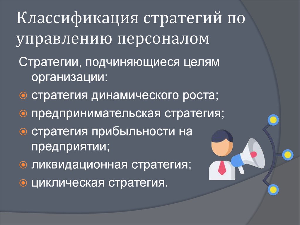 Классификация стратегий по управлению персоналом