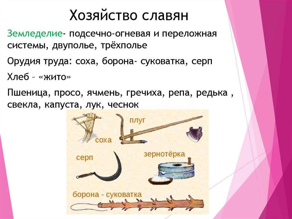 Хозяйство славян