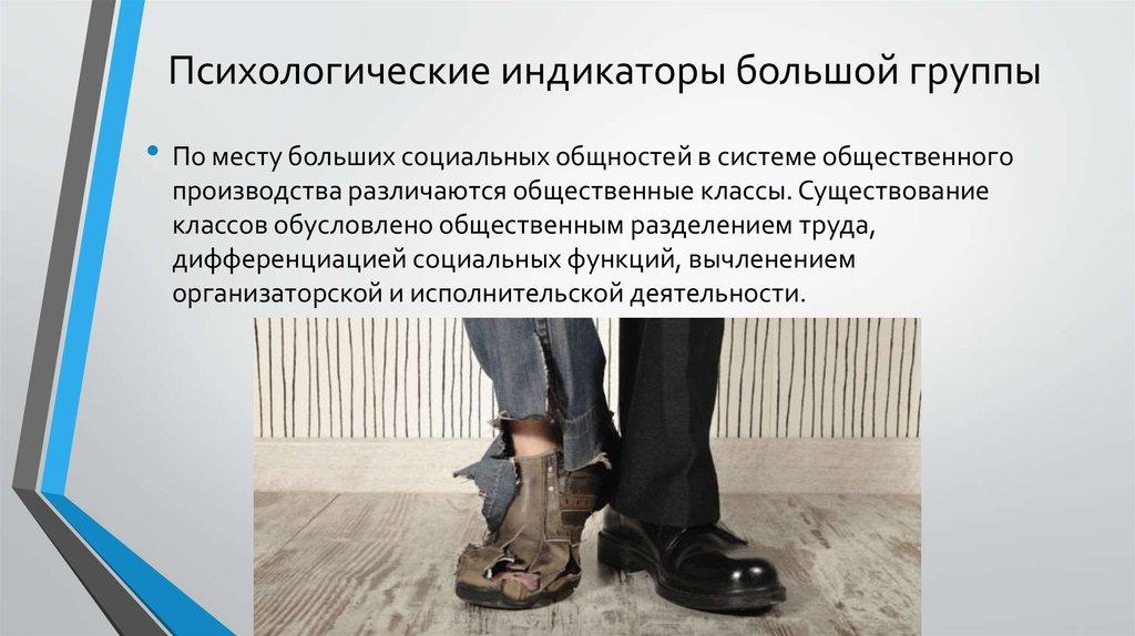 Психологические индикаторы большой группы