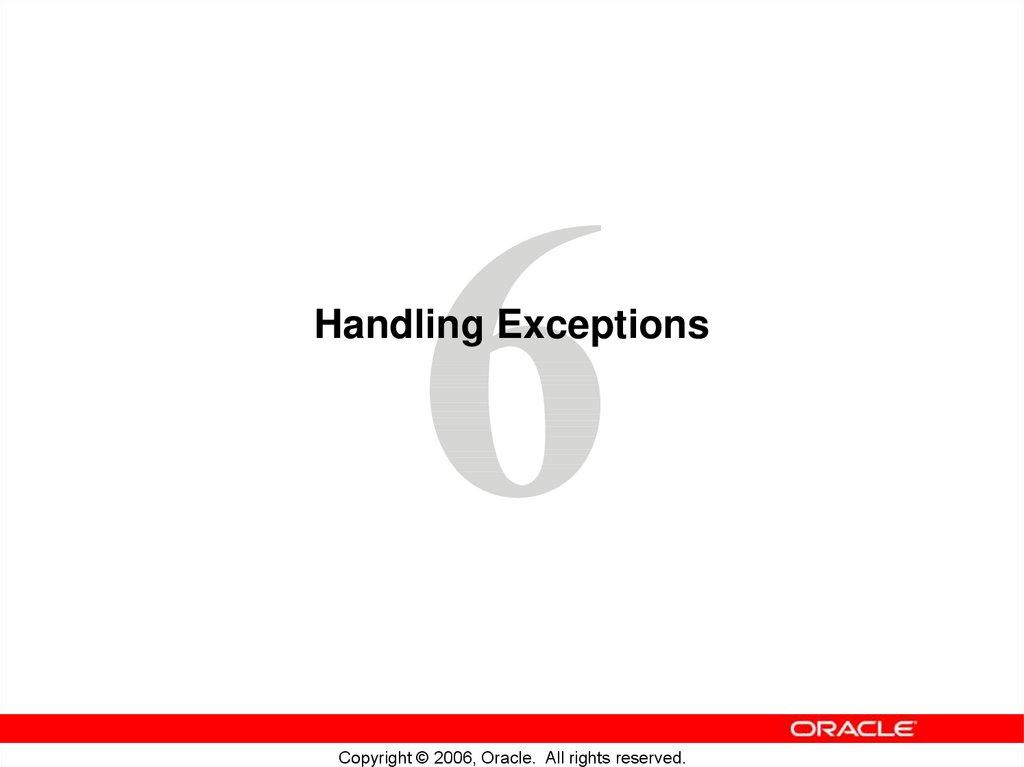 Handling Exceptions
