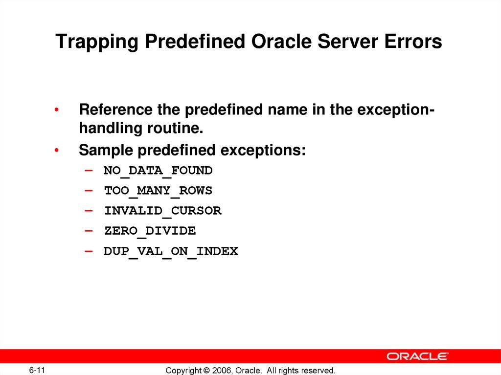 Guidelines for Trapping Exceptions