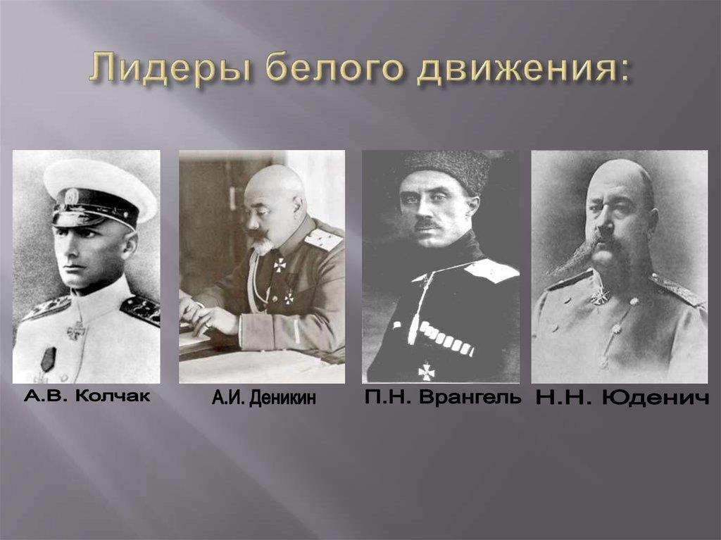 Лидеры белого движения: