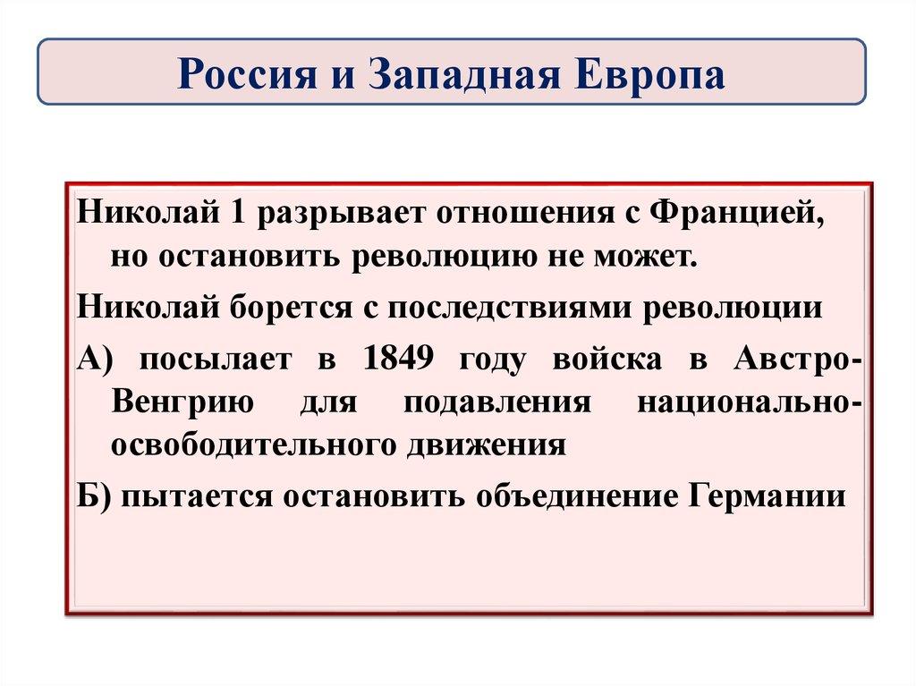 Россия и Западная Европа