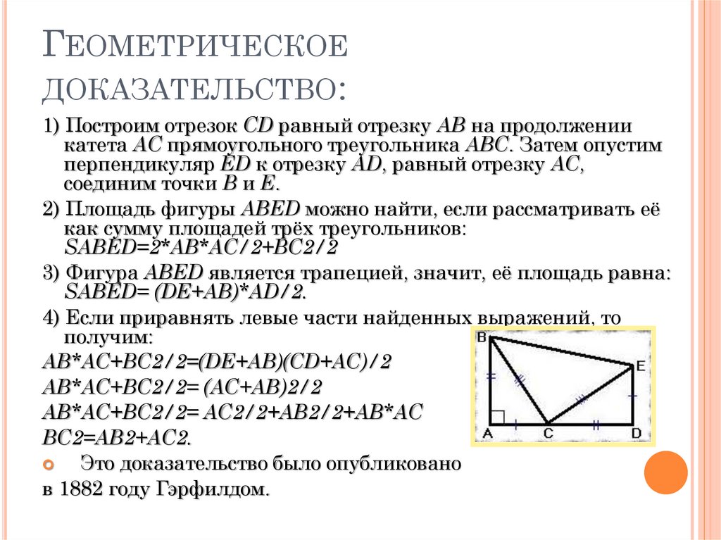 Геометрическое доказательство: