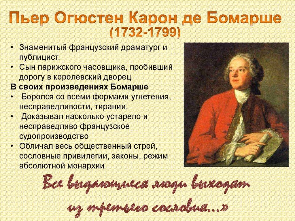 Пьер Огюстен Карон де Бомарше (1732-1799)
