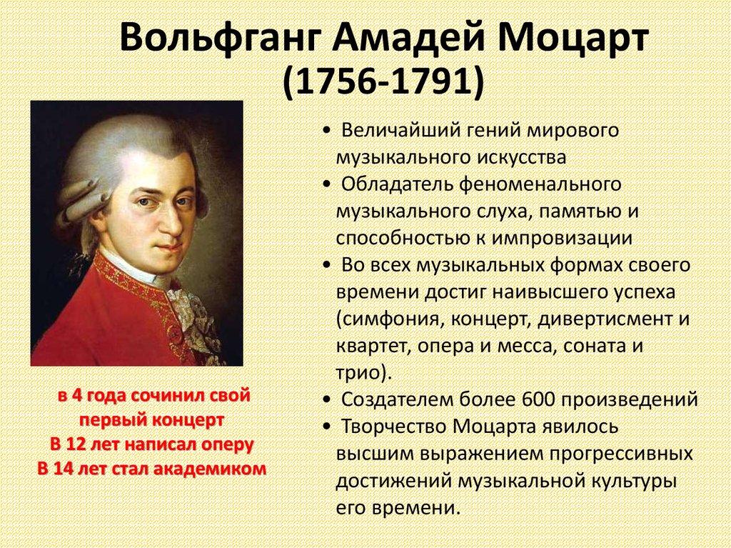 Вольфганг Амадей Моцарт (1756-1791)