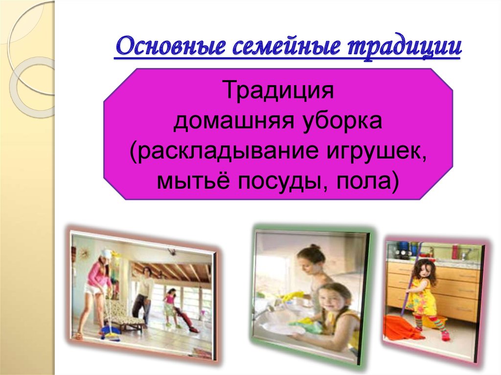  Основные семейные традиции