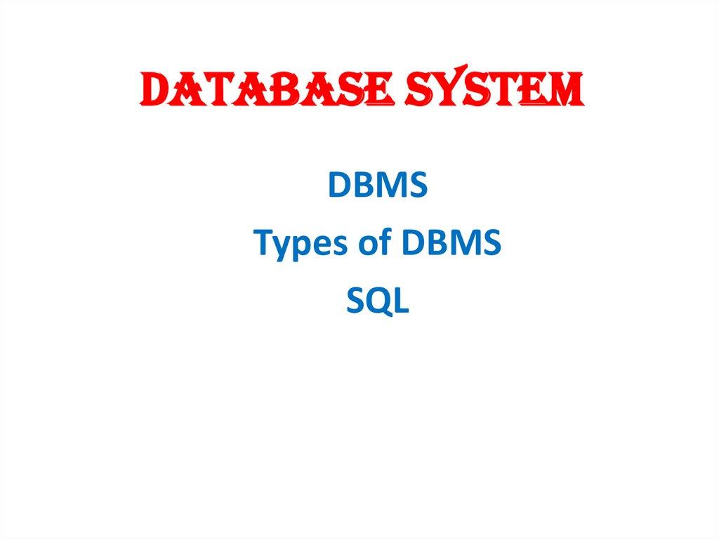 Database system