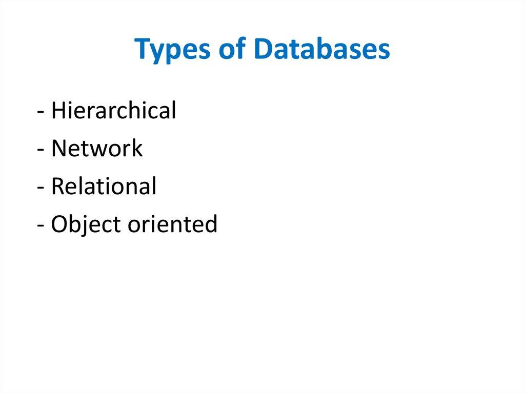 Types of Databases