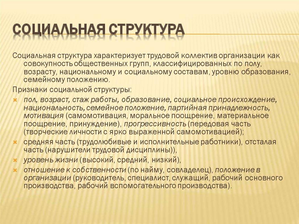 Социальная структура