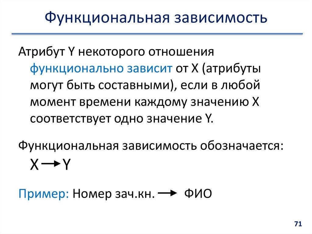 Функциональная зависимость