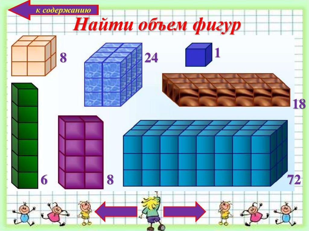 Найти объем фигур