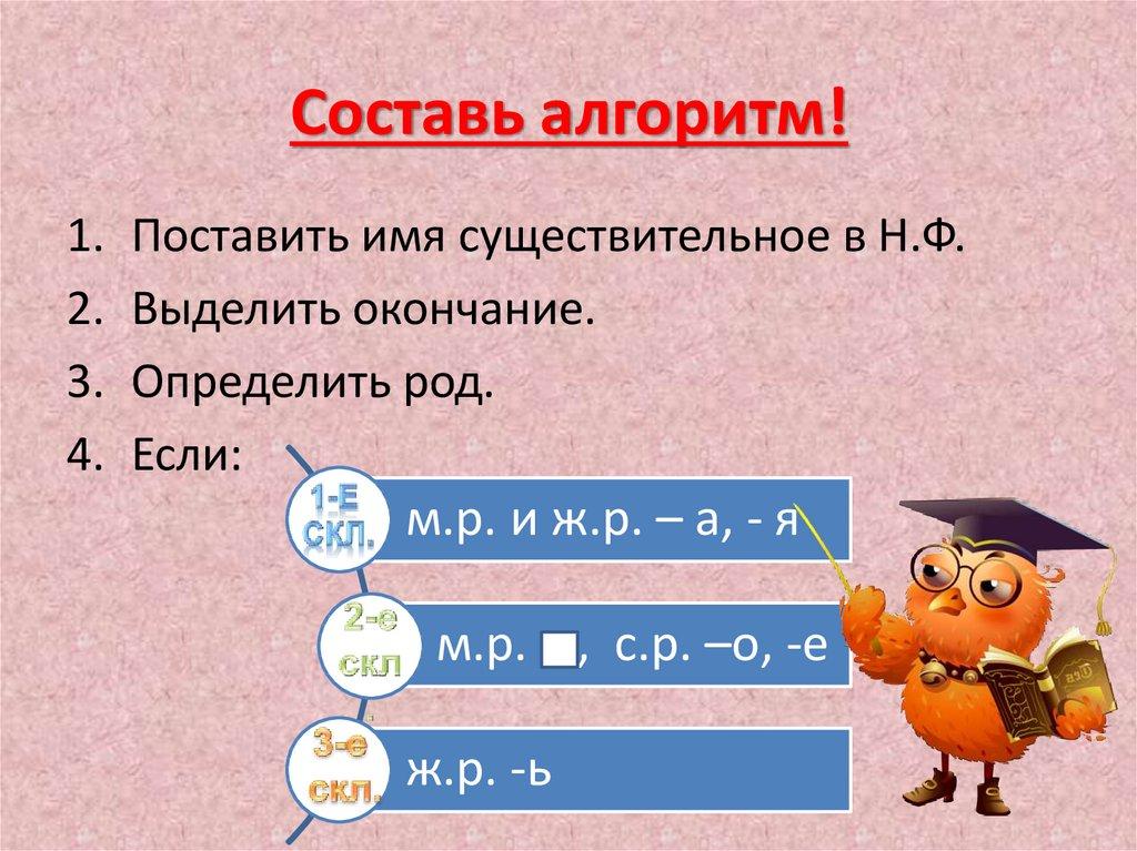 Составь алгоритм!
