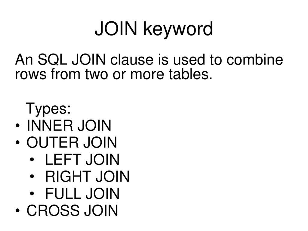 JOIN keyword