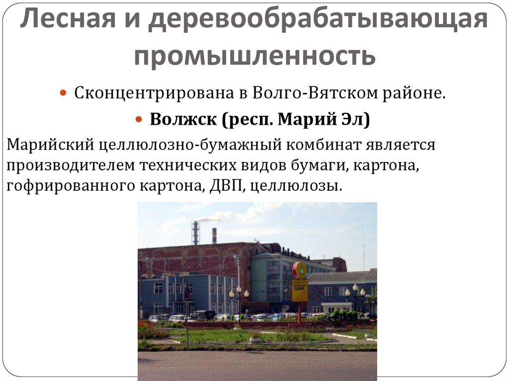 Лесная и деревообрабатывающая промышленность