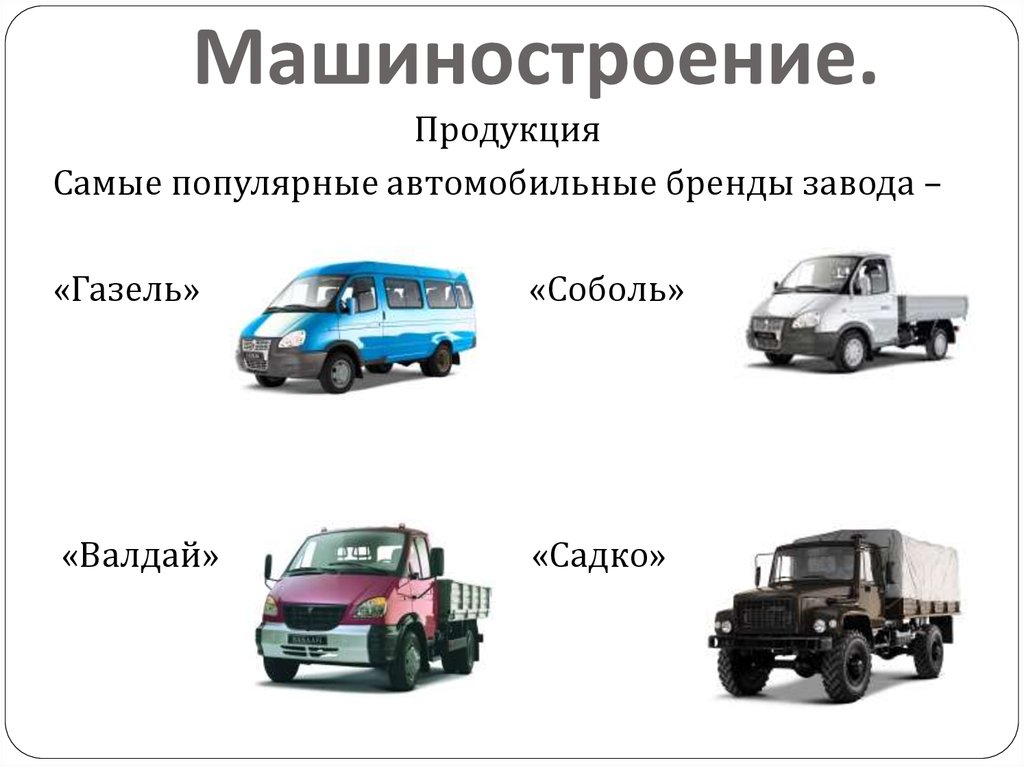 Машиностроение.