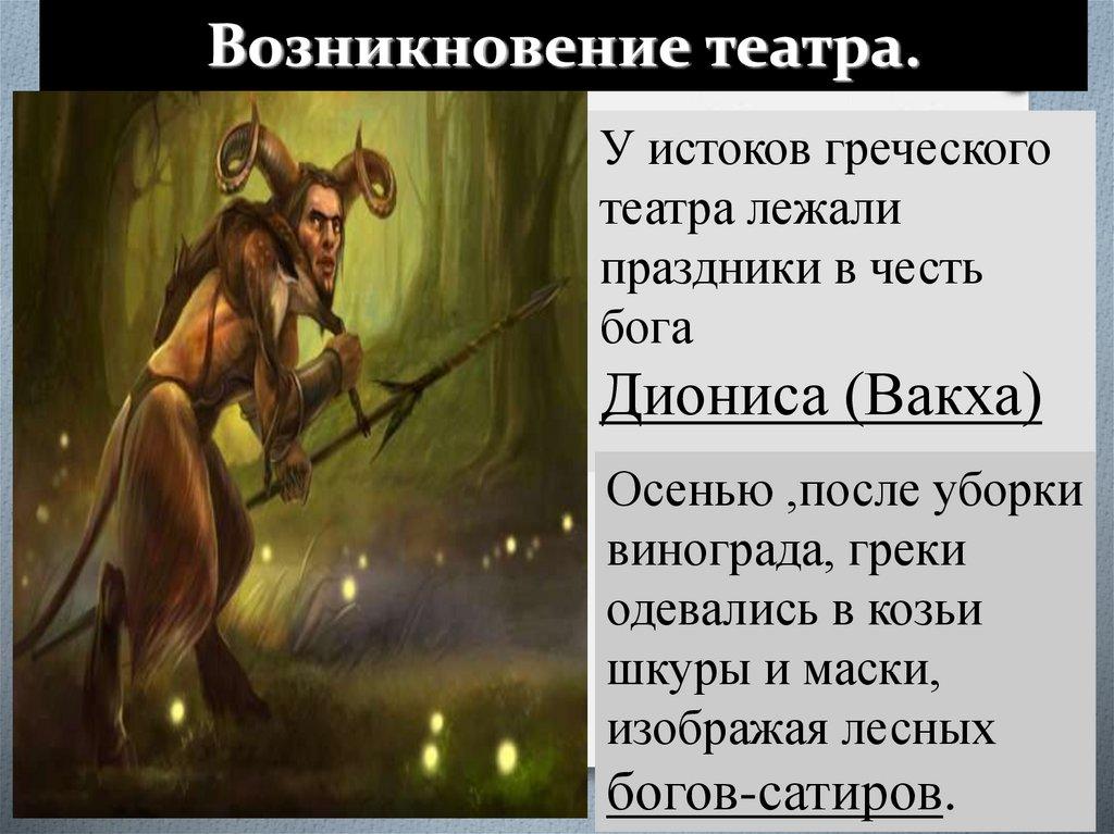 Возникновение театра.