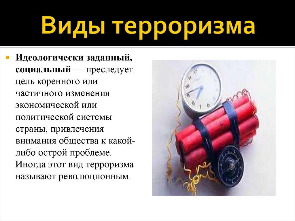 Виды терроризма