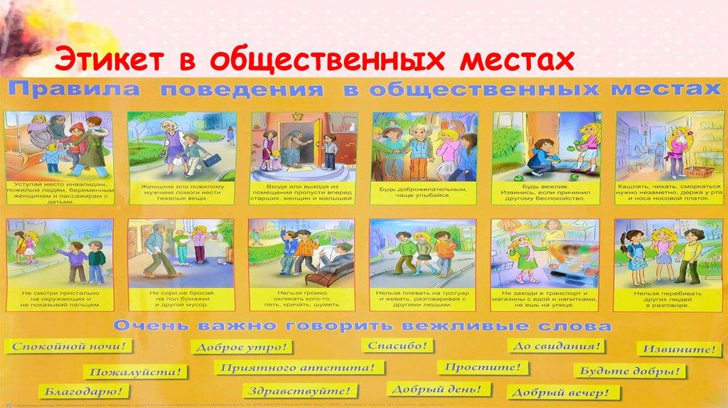 Этикет в общественных местах